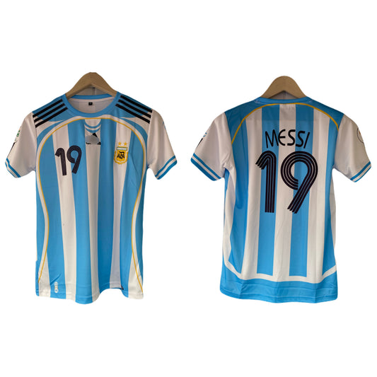 Messi Argentina 2006 Home Half Sleeve embroidery jersey - P2216