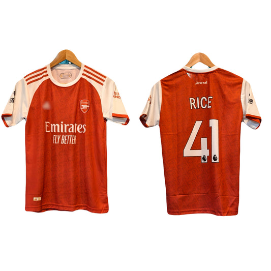 Arsenal 2025/26 home jersey Rice - Ms retro store