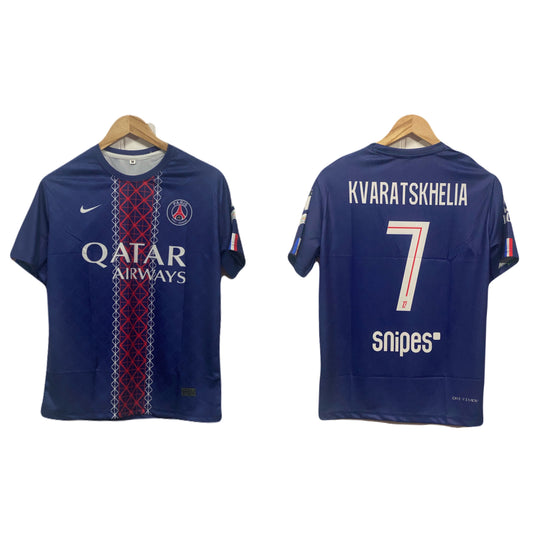 PSG 2025-26 Home kit Kvaratskhelia Half sleeve P523 - Ms Retro Store