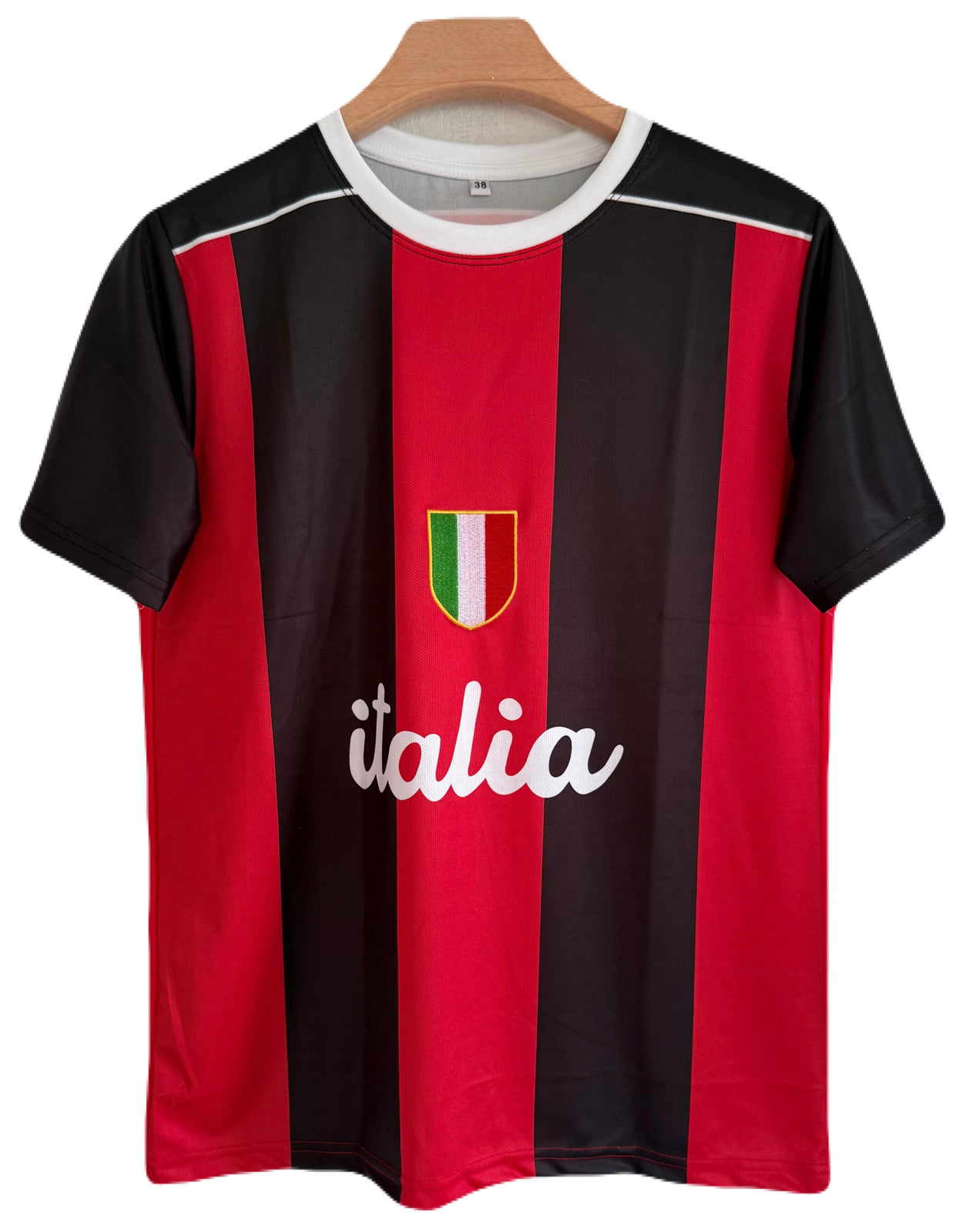 Ac milan Vintage style Italia Half Sleeve Embroidery Jersey- P1571 Ms Retro Store