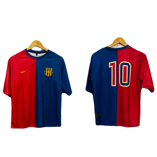 Fc Barcelona Vintage messi kit  Five sleeve - P244 - Ms Retro Store