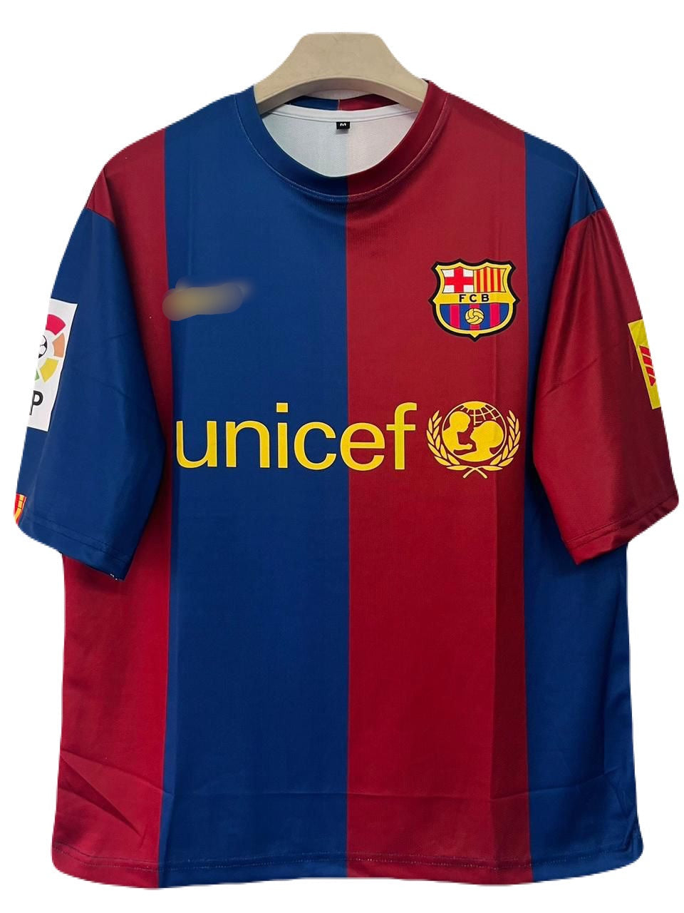 Fc Barcelona 2006-07 Ucl Final Kit Messi Five Sleeve - P912 Ms Retro Store