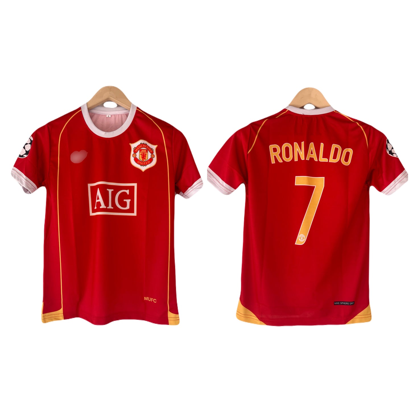 Ronaldo Manchester united home kit half sleeeve sublimation -