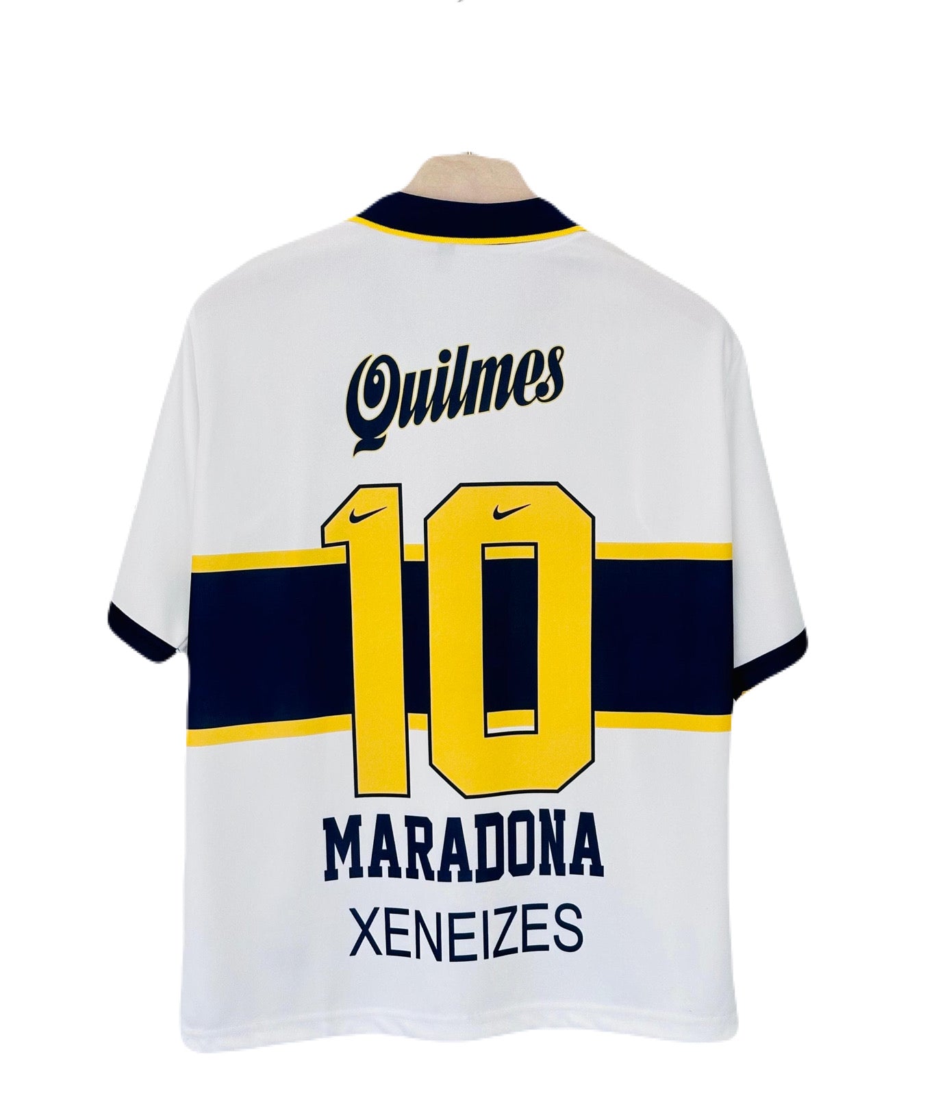 Boca Juniors 1997-98 Maradona away Five Sleeve - Ms Retro Store