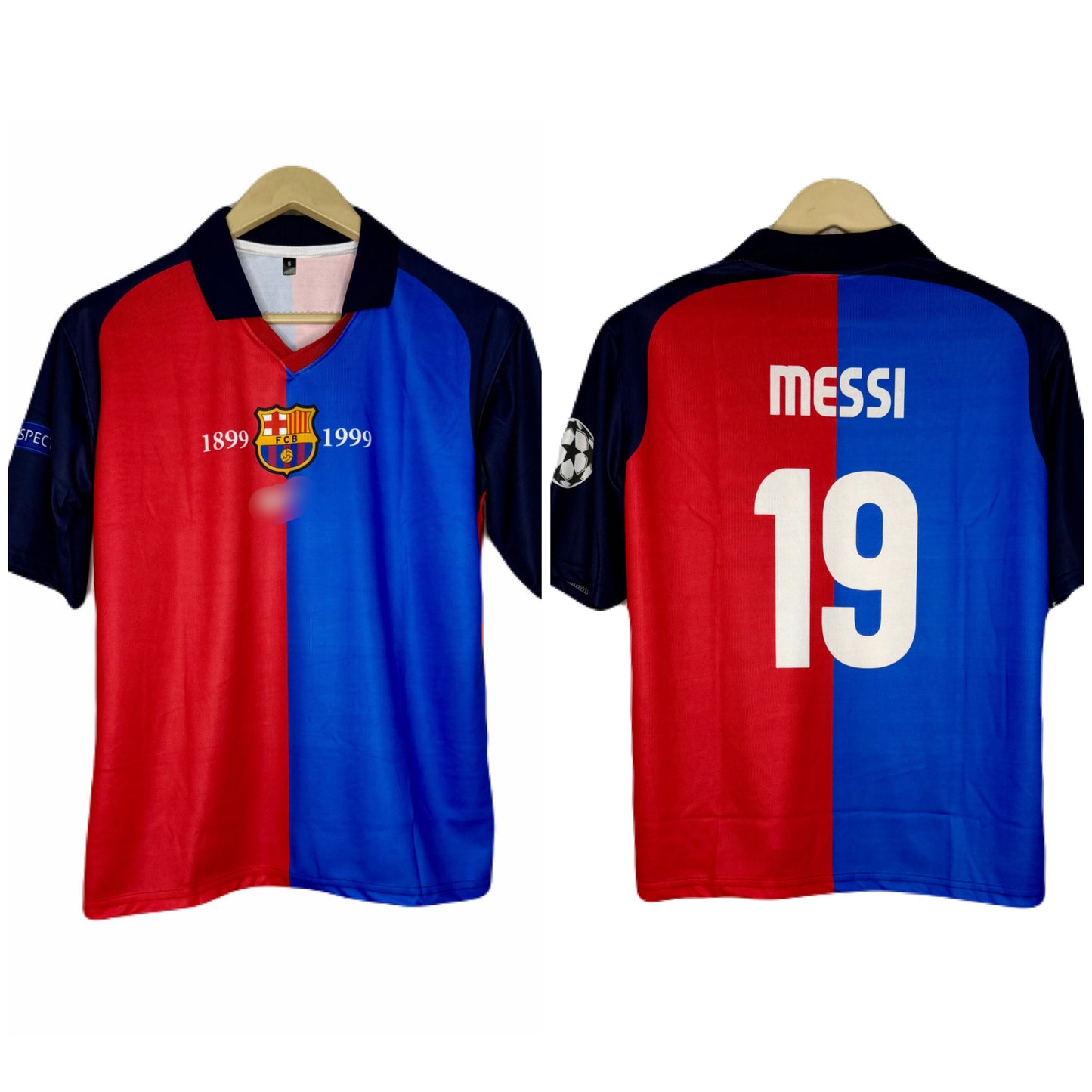 Fc Barcelona 1999-00 Messi Five Sleeve - P1201 Ms Retro Store