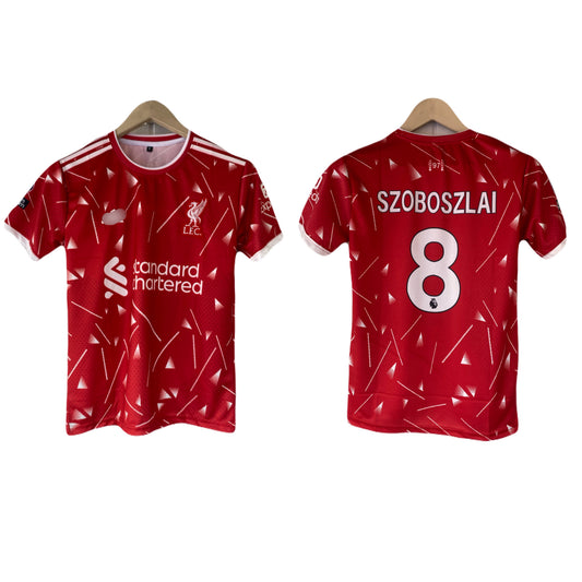 Szoboszlai Liverpool new season home kit Half sleeve embroidery jersey - P2198