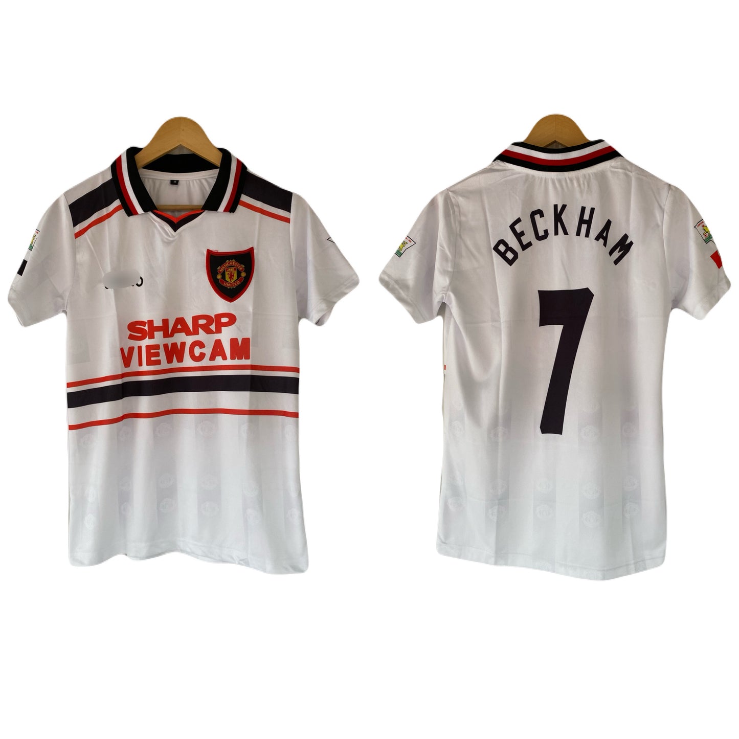 Beckham Manchester United home Half sleeve Collar Embroidery Jersey - P2075