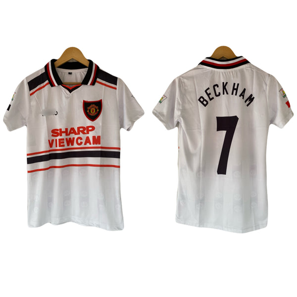 Beckham Manchester United home Half sleeve Collar Embroidery Jersey - P2075