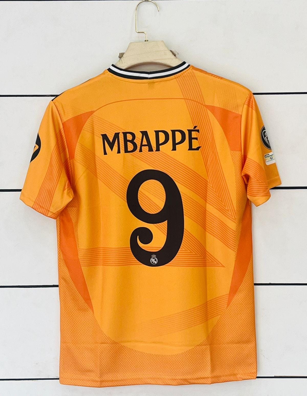 MBAPPÉ Realmadrid orange jersey half sleeve away kit P103