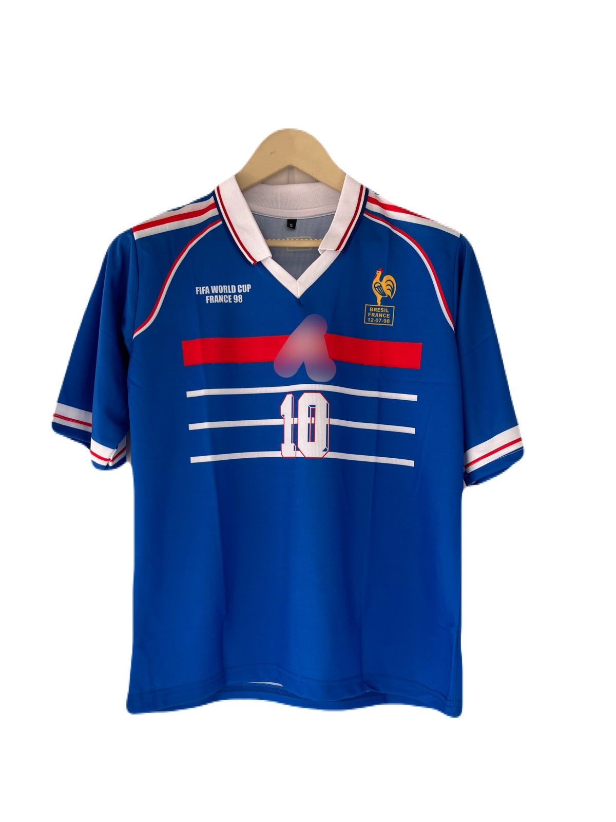France 1998 Worldcup home jersey Zidane Five Sleeve Sublimation - P2000 Ms Retro Store/1