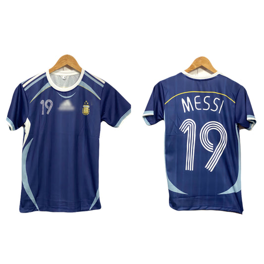 Best retro jersey Argentina 2006 away kit worldcup edition leo messi 19  Half sleeve  -ms retro store