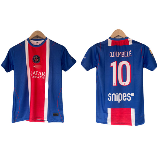 Dembele PSG 2026-27 Home Kit embroidery half sleeve jersey - P2295