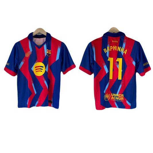 Raphinha Barcelona Five sleeve Collar Sublimation jersey- P2204