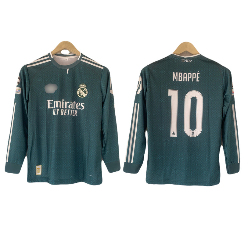 Mbappe Real madrid 2026/27 Away kit full sleeve embroidery - P2576