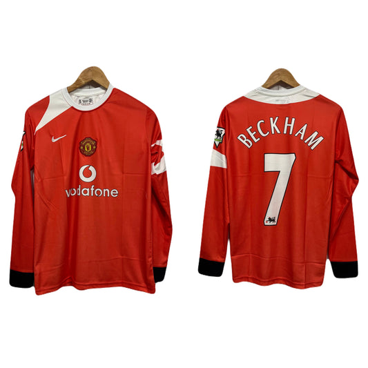 Manchester United 2004-05 home kit Beckham Full sleeve - Ms Retro Store