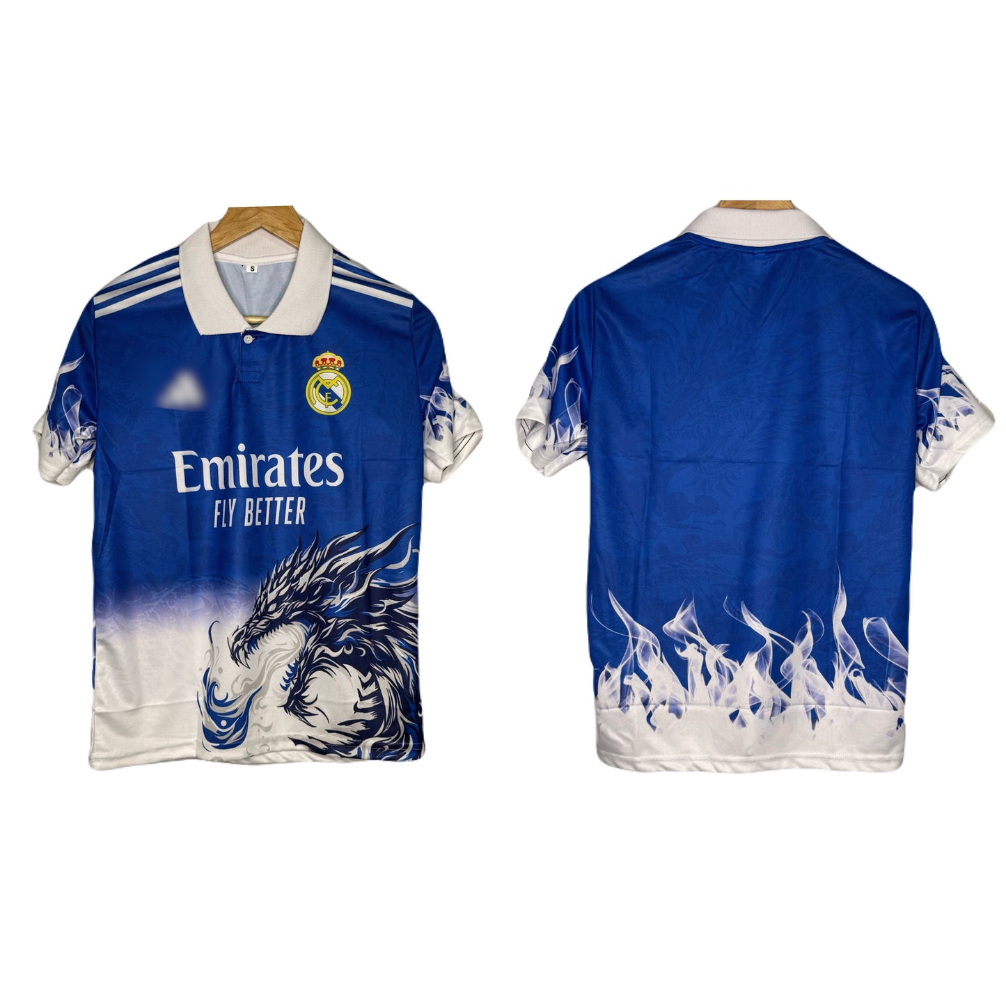 Real Madrid Dragon Edition Special Kit Half Sleeve Back Plain - Ms Retro Store