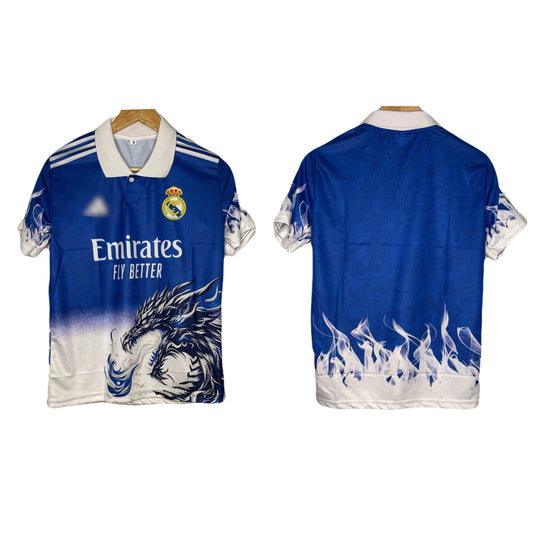 Real Madrid Dragon Edition Special Kit Half Sleeve Back Plain - Ms Retro Store