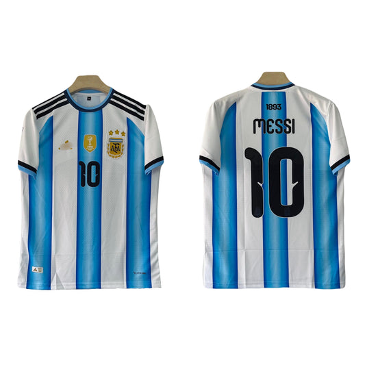 Argentina 2026 World Cup Home Kit Messi Half Sleeve embroidery -