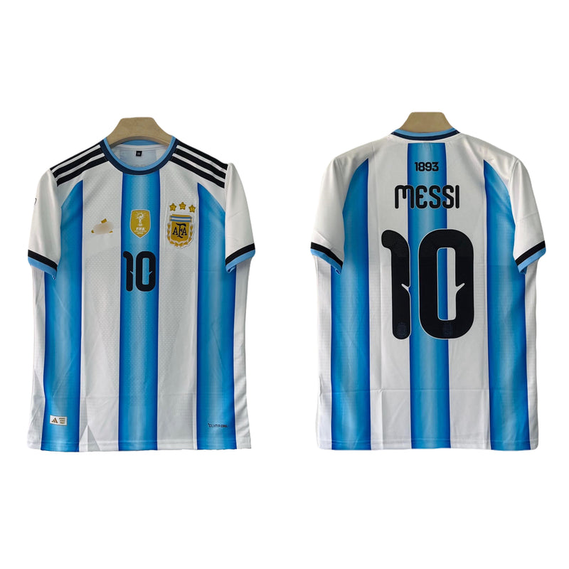 Argentina 2026 World Cup Home Kit Messi Half Sleeve embroidery -