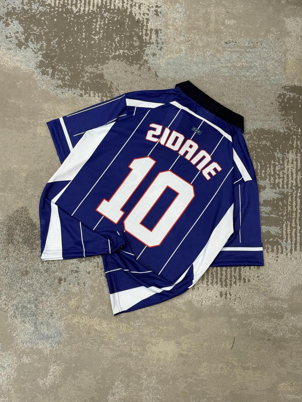 France fantasy editon Retro Zidane Premium Quality Collar Five Sleeve Sublimation  - Ms Retro Store