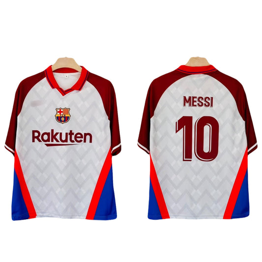 Messi Barcelona Five sleeve Collar Sublimation jersey - P2594