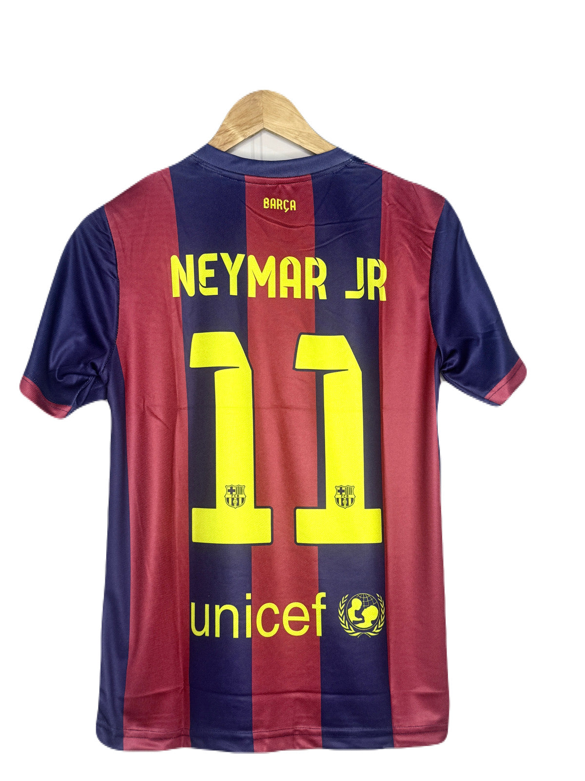 Fc Barcelona 2015 Neymar V Neck Embroidery Half Sleeve - P1017 Ms Retro Store