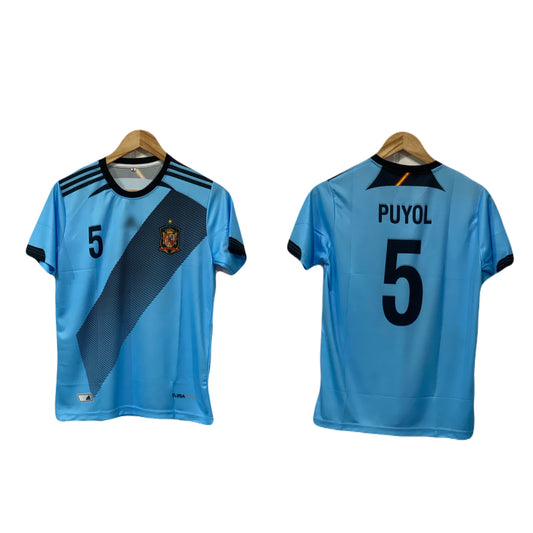 Spain 2012 Away kit Puyol Half sleeve - Ms Retro Store