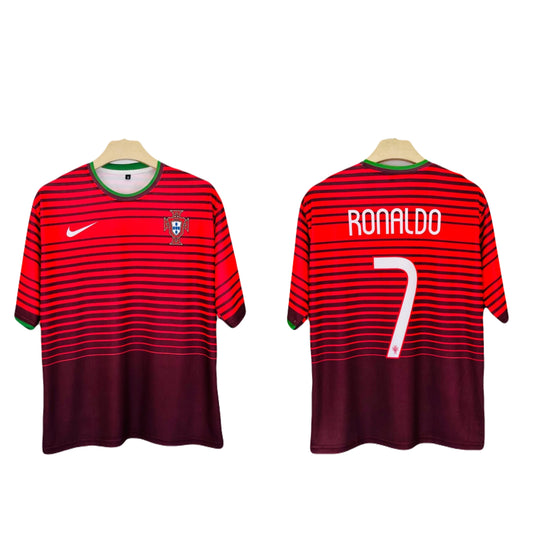 Portugal 2014 Home kit Ronaldo Five sleeve -Ms Retro Store
