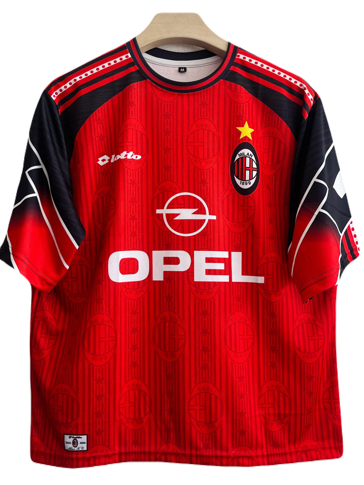 Ac milan 1997/98 fourth kit five sleeve - ms retro store