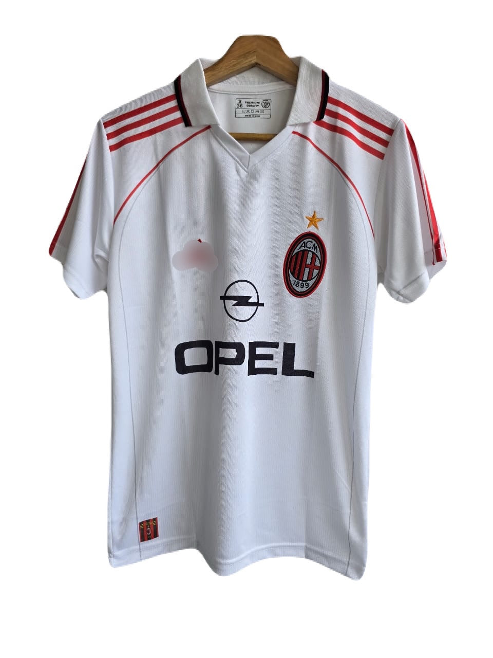 Ac milan Maldini White 2006-2007 home Retro kit Half Sleeve Embroidery - Ms Retro Store