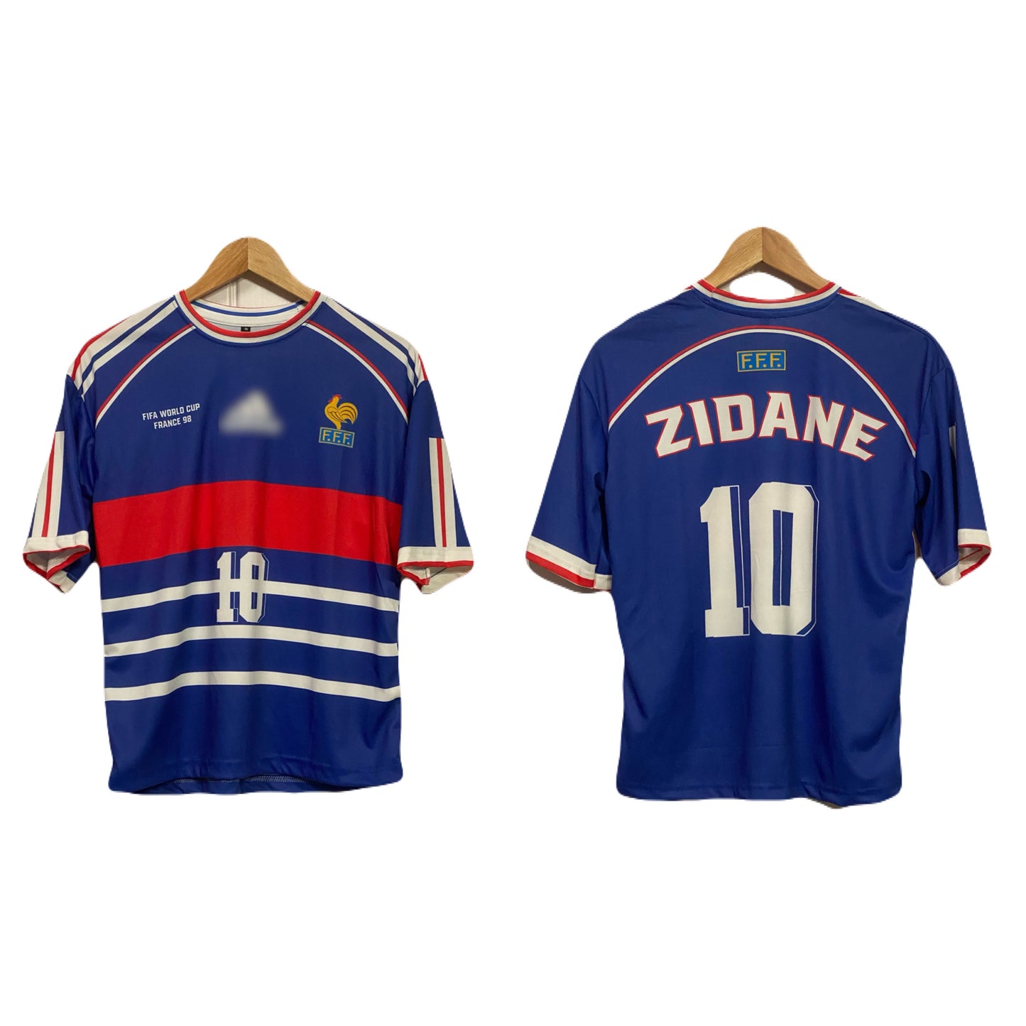 Zidane 1998 world cup five sleeve france home - P779 ms retro store