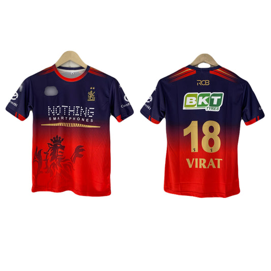Kohli 2 Star RCB 2026 Home Embroidery Jersey - P2162