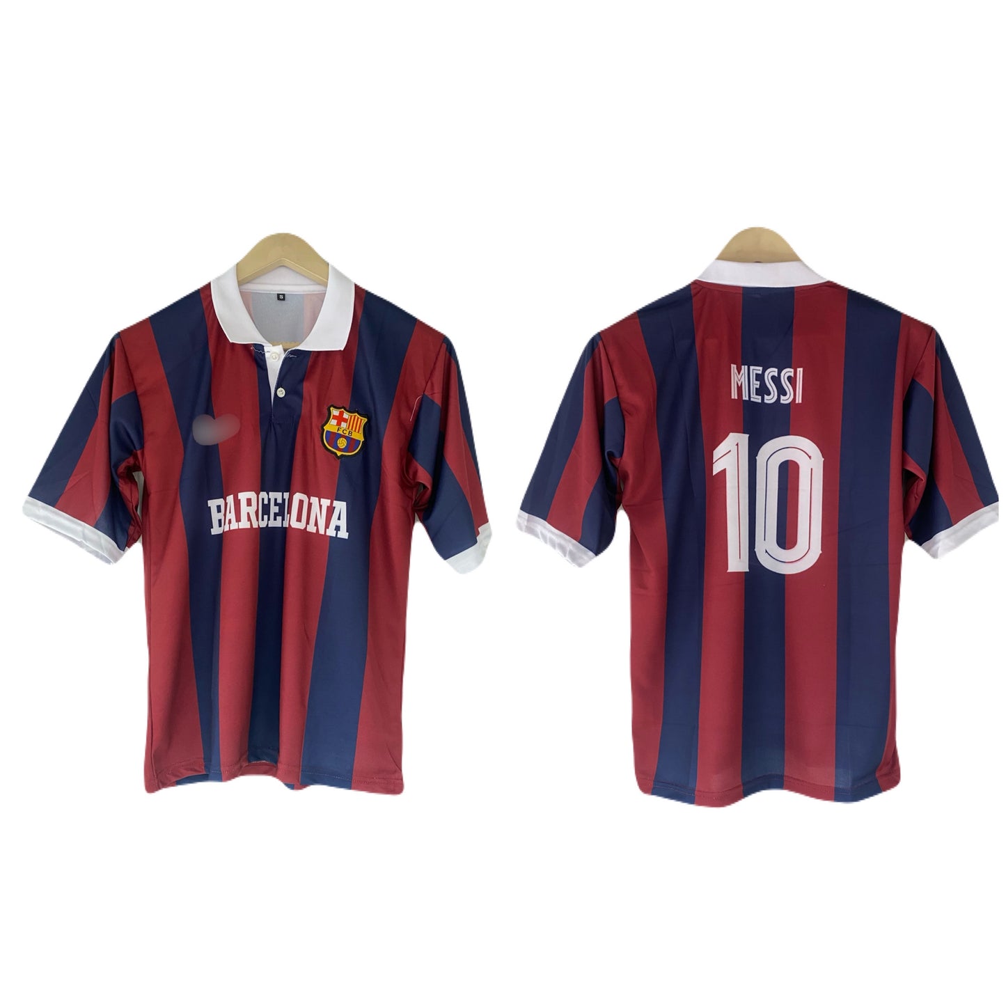 Messi Barcelona Five Sleeve collar Embroidery-