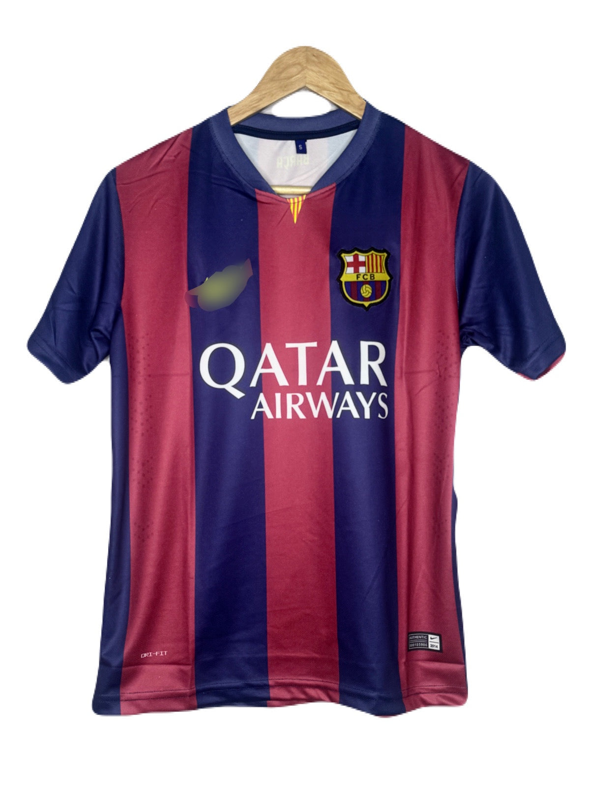 Fc Barcelona 2015 Neymar V Neck Embroidery Half Sleeve - P1017 Ms Retro Store