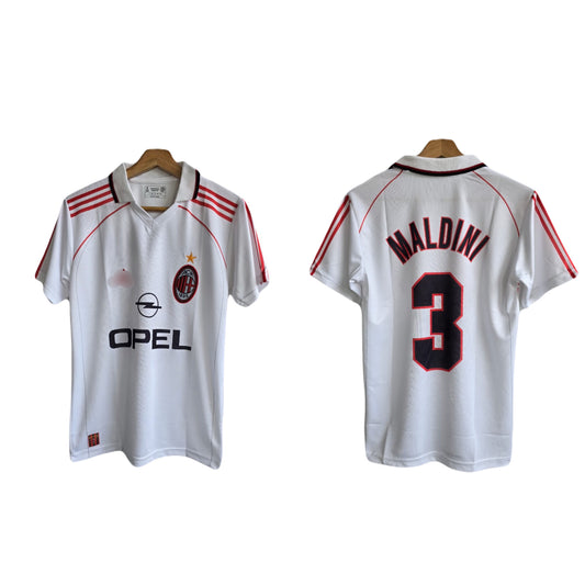 Ac milan Maldini White 2006-2007 home Retro kit Half Sleeve Embroidery - Ms Retro Store