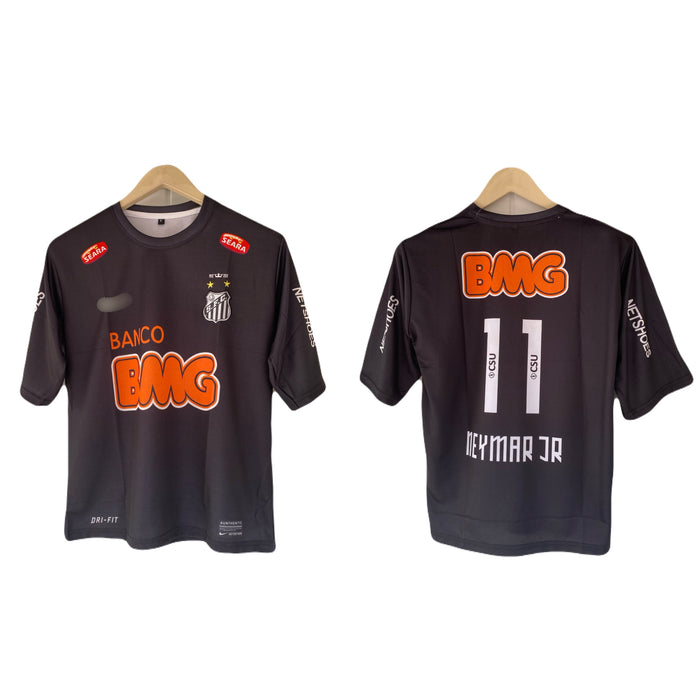 Neymar Jr Santos Fc 2011-12 Away Kit Embroidery Five Sleeve - P2686