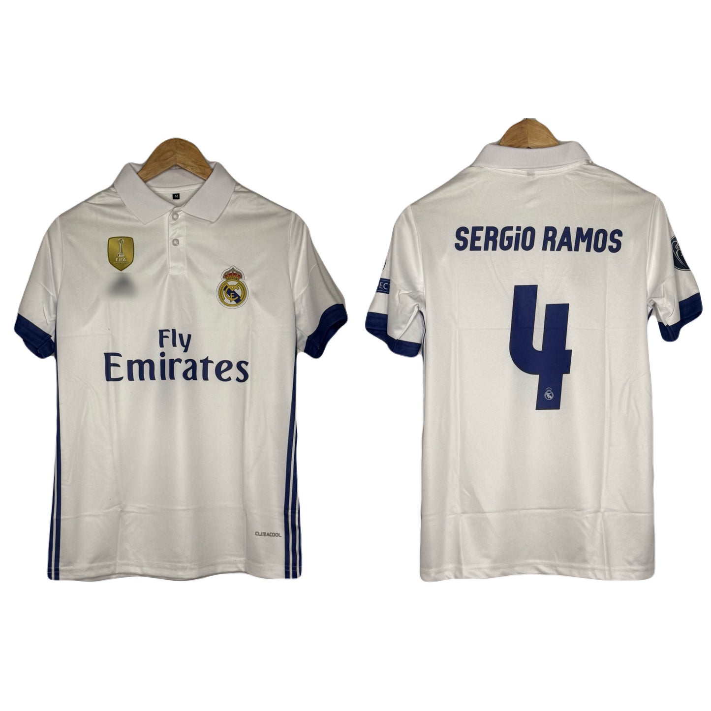 Real Madrid 2016-17 Home Kit S.Ramos Half Sleeve - Ms Retro Store