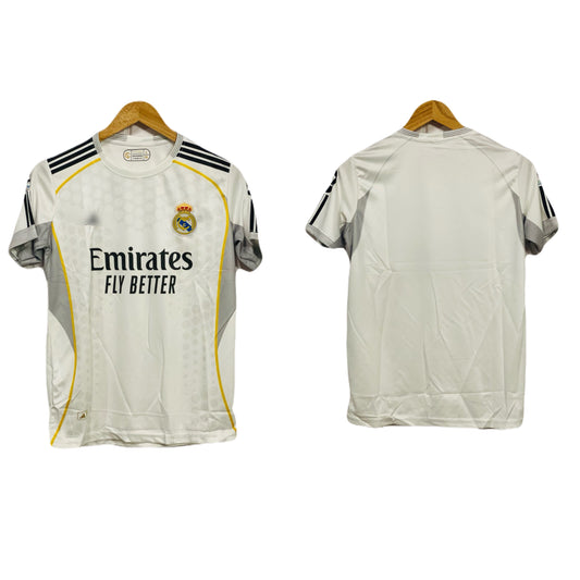 Real Madrid 2025-26 Home kit Back plain Half sleeve - P242 - Ms Retro Store