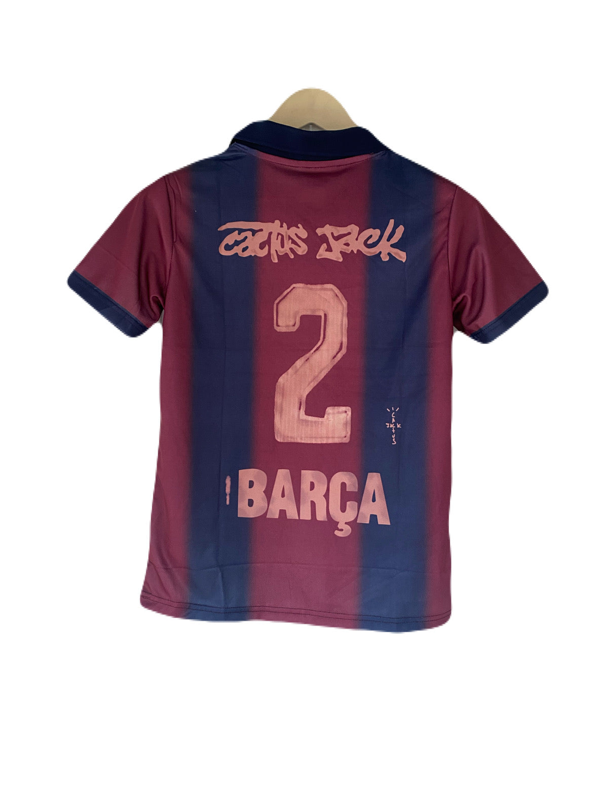 Barcelona Travis Scott number 2 half sleeve Embroidery Jersey - P2244
