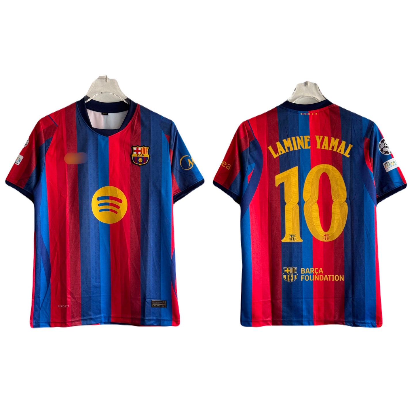 Yamal Barcelona new season home kit Half sleeve embroidery jersey - P2260