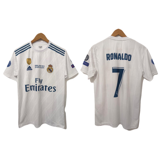 Realmadrid C.Ronaldo 2018 final editon embroidery jersey half sleeve