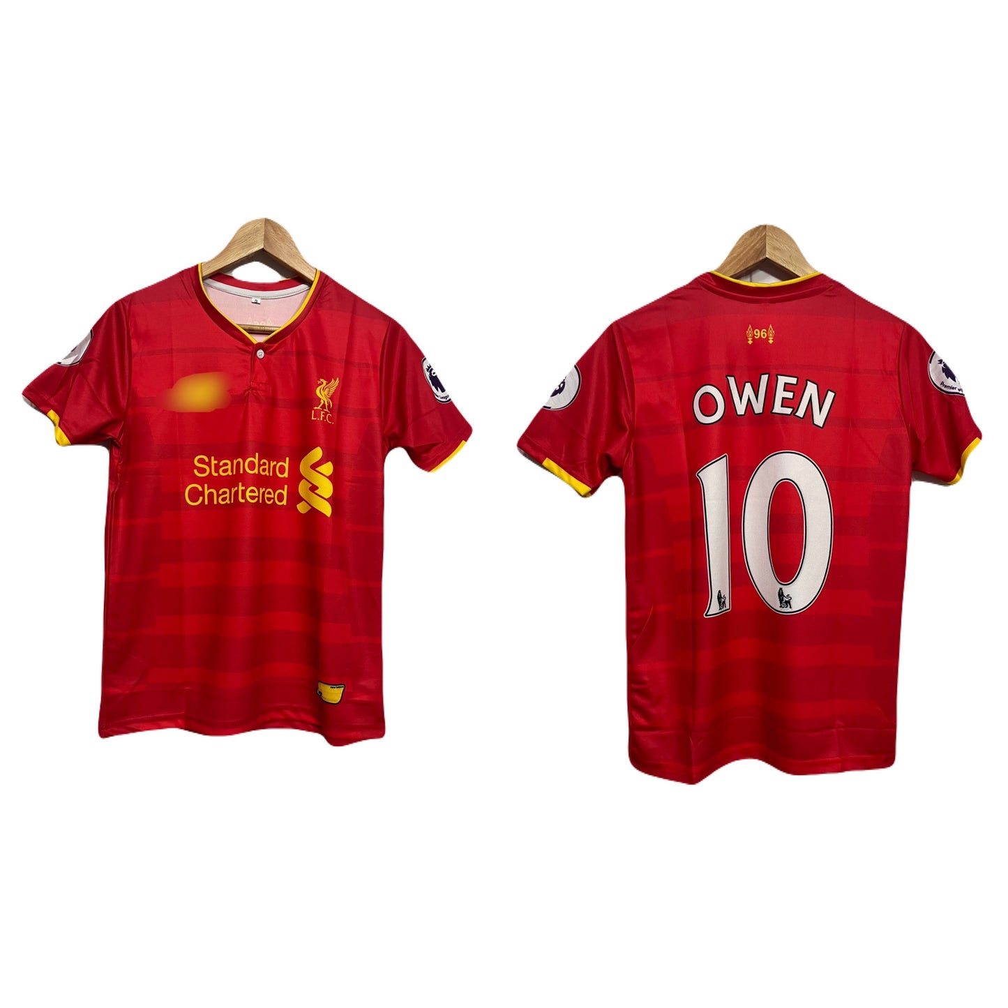 liverpool vintage jersey owen collar type - ms retro store