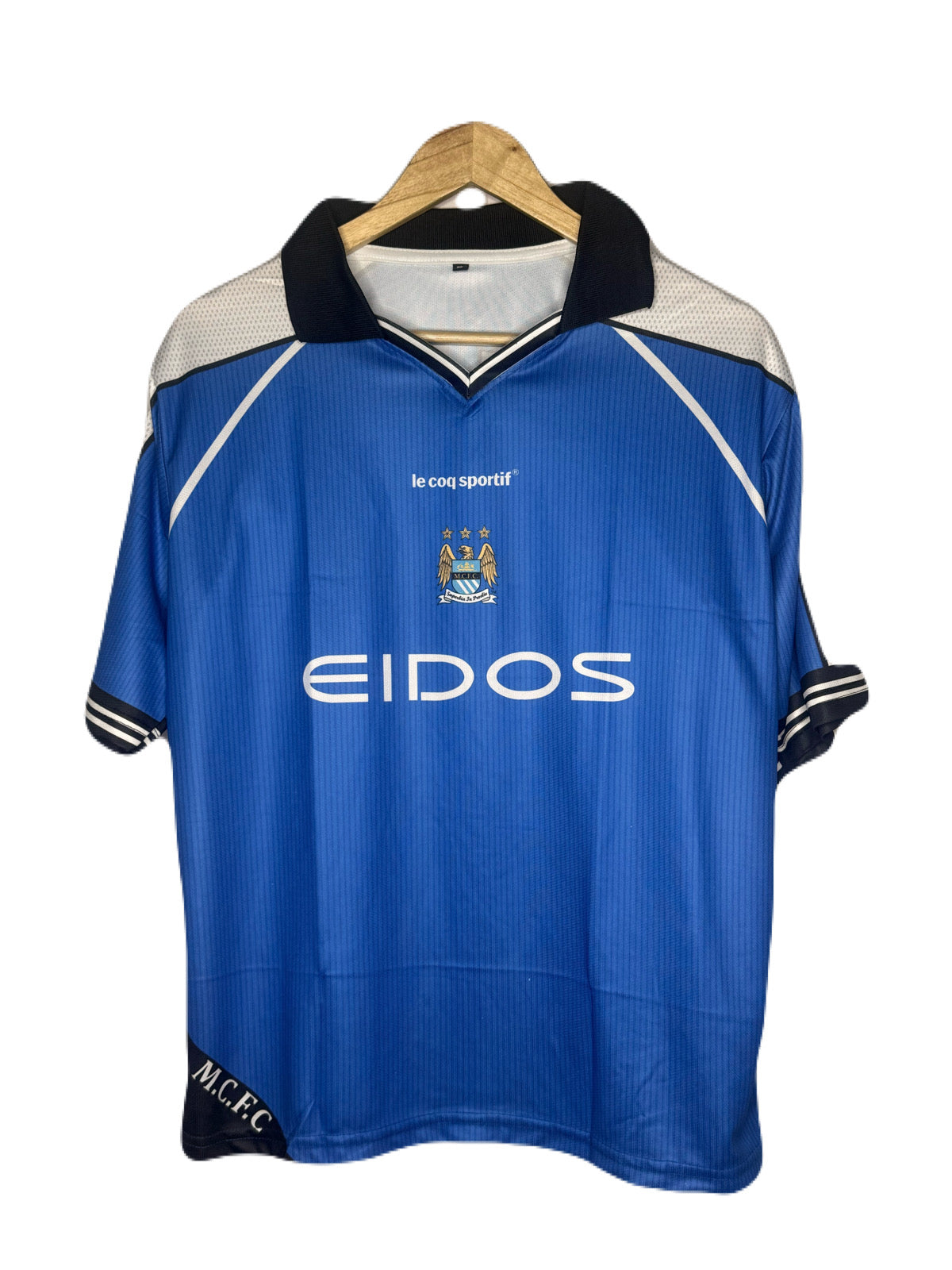 Manchester City 1999-00 Home Kit Haaland Five Sleeve - Ms Retro Store