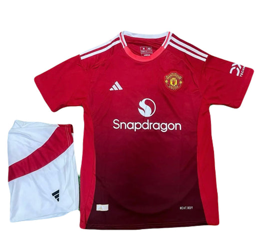 Manchester united 2024/25 Home jersey first quality with shorts - ms retro store