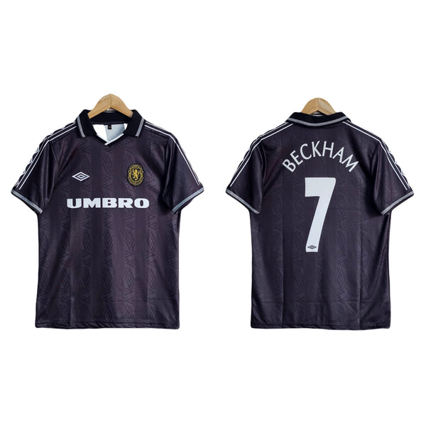 Beckham Manchester united 90S Edition collar  half sleeve jersey -