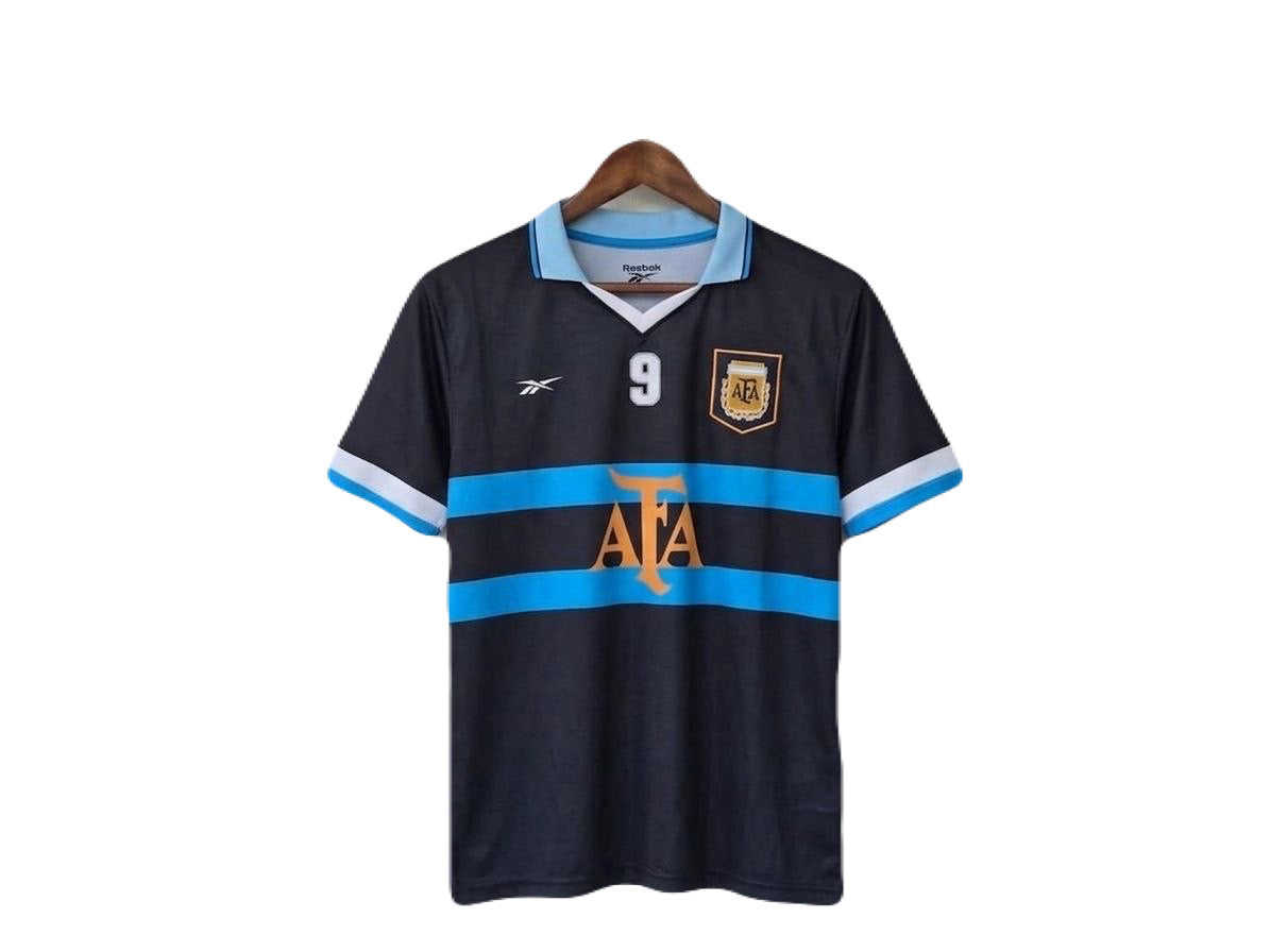 Argentina Away 2000-2001 batistuta  Retro kit Half Sleeve Collar Embroidery - P2000 Ms Retro Store
