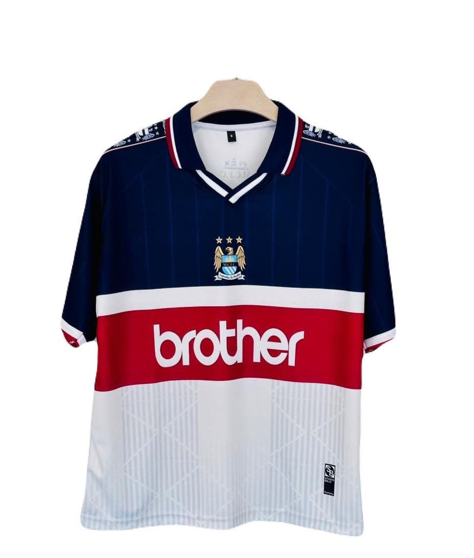 Manchester City 1997/98 Rosler away Five sleeve -  Ms Retro Store
