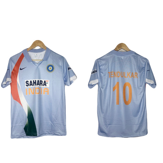 Indian Cricket Team 2007 ODI World Cup Kit Sachin Tendulkar Half Sleeve - Ms Retro Store