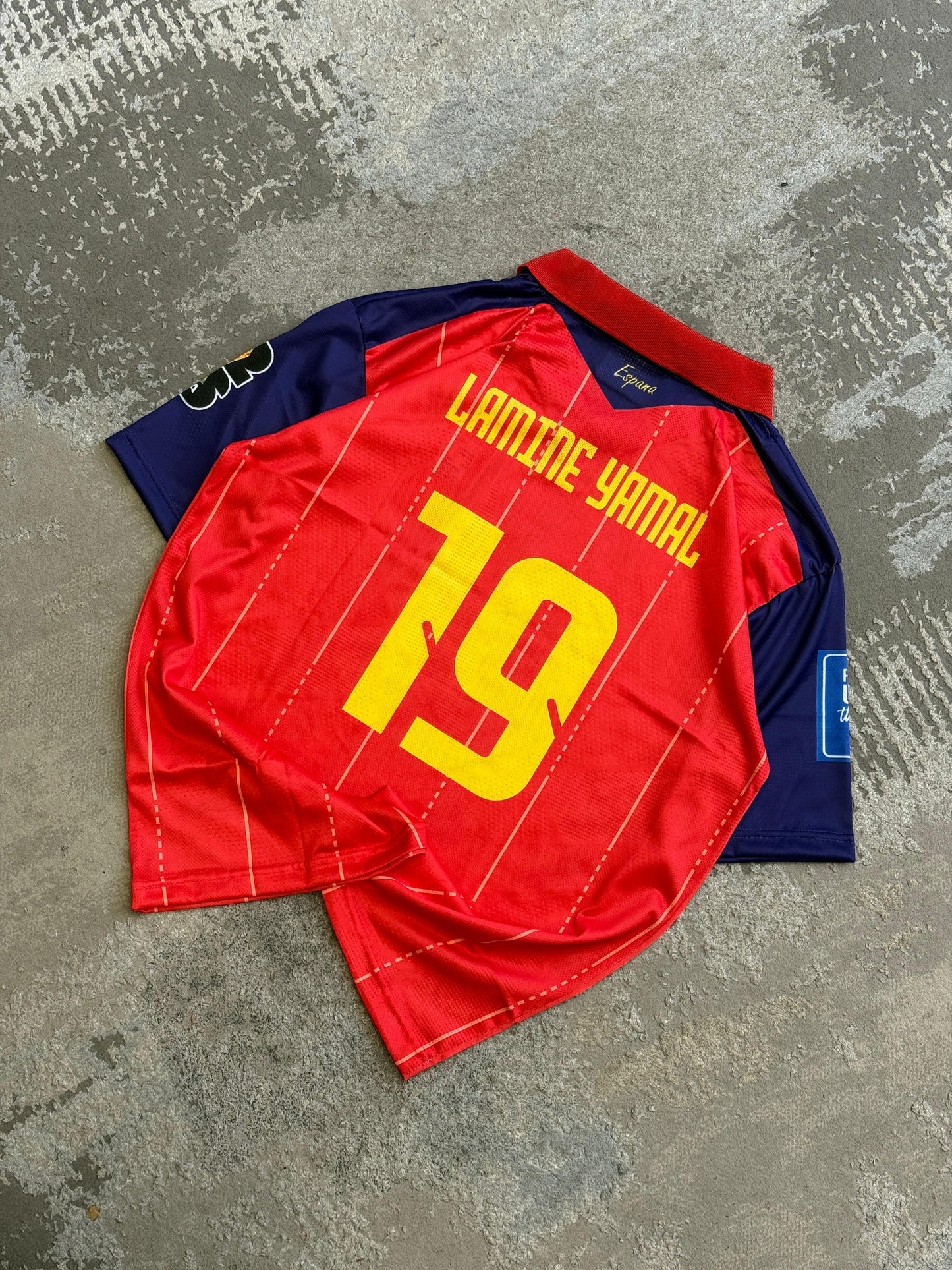 Yamal Spain 2026 Home World Cup  Premium Quality Collar Five Sleeve Sublimation  - P1995