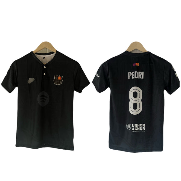 Pedri barcelona half sleeve collar embroidery jersey - P2000